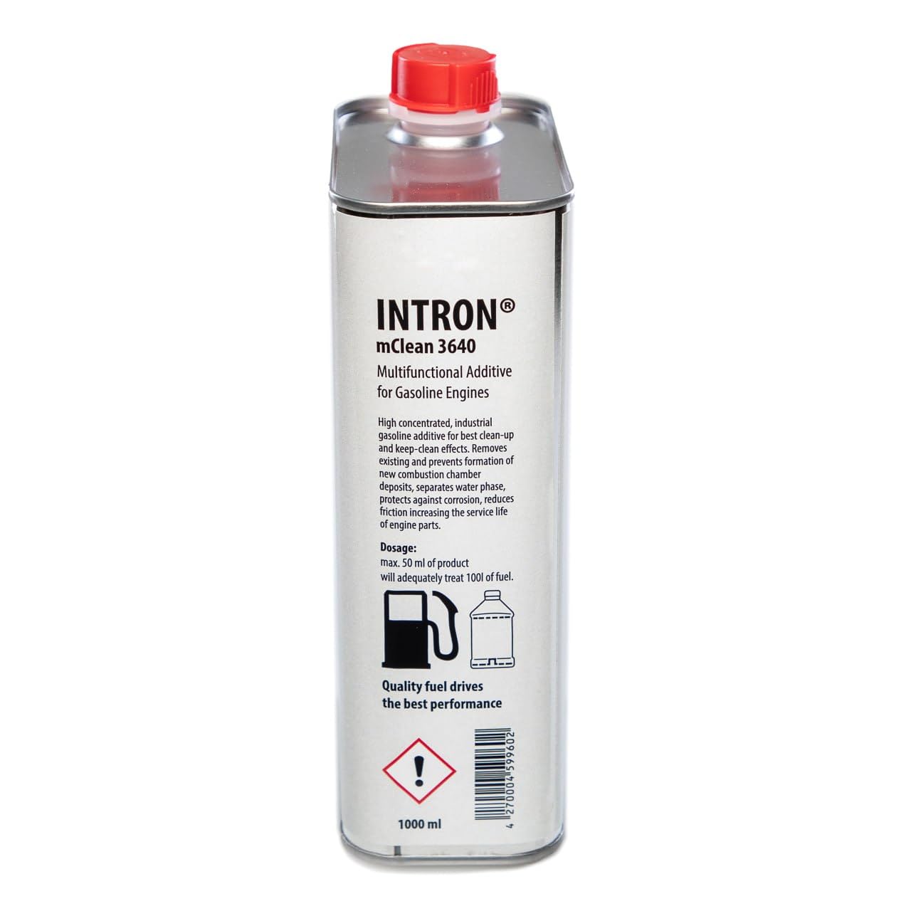 INTRON mClean 3640 Benzin-Systemreiniger 1000ml |Injektorreiniger + Korrosionsschutz + Ethanol-Stabilisierung | Für TSI FSI GDI Motoren | 100% Wirkstoff | Industriequalität | Made in Europe