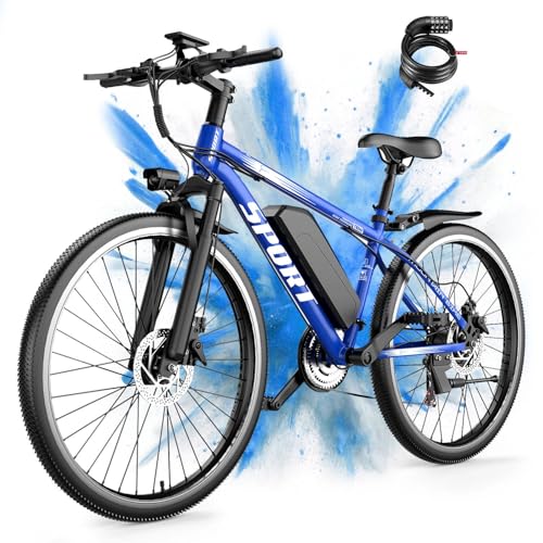 Image of Misodo Electric Bike for Adults, 1500W Peak Mountain Ebike with 25 MPH, 65 Miles Range, 7 Speeds, 48V 10Ah Removable Battery 26 inch Ebike for Commute