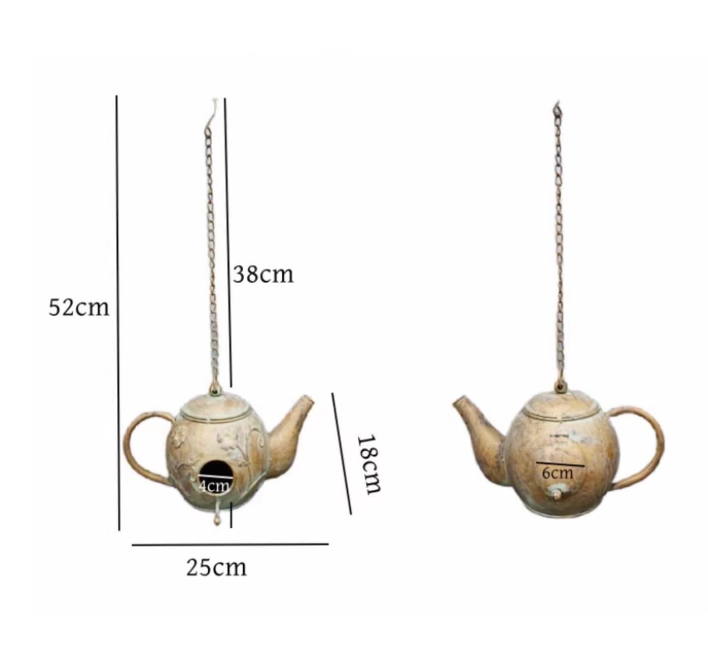 Karmnik dla Dzikich Ptaków Bird Feeder Karmnik Dla Ptaków W Kształcie Czajnika Do Wiszącego Ogrodu Na Zewnątrz Stylu Amerykańskim Wróbli