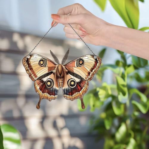 Image of Silk Moth Acrylic Ornament Gift for Silk Moth Lovers Christmas Decor