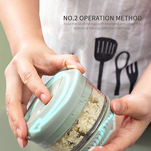 Mini picador de alho manual picador de alimentos portátil para picar legumes frutas cebolas alho sal