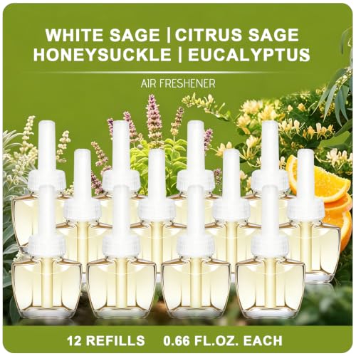 Image of Plug In Air Freshener Refills for Home, 12 Pack 7.92 FL OZ