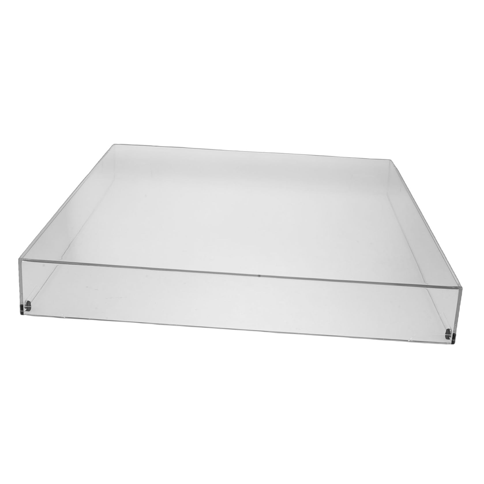 Coperchio antipolvere rettangolare trasparente in acrilico per - Protezione per apparecchi audio domestici 16,2x13,2x2,4 pollici