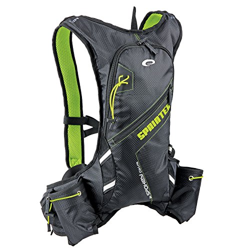 Spokey Sprinter Sac à Dos d'hydratation pour la Course à Pied et Le Cyclisme 395 g Noir/Vert