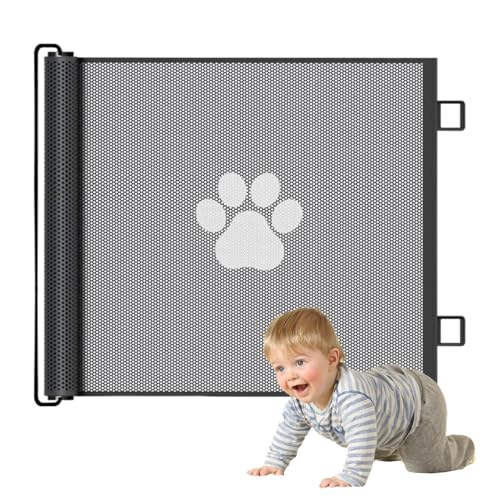Puerta para bebés, puerta de malla retráctil para perros, barrera de seguridad para mascotas y niños, montaje flexible para porche de ventana, puerta de entrada, patio, enfermería, cocina, balcón