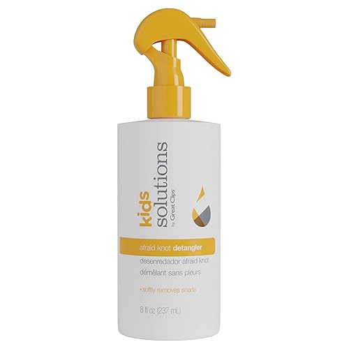 GREAT CLIPS Solutions - Desenredante de nudos temerosos para niños, 8 onzas, espray desenredante ligero para niños, protege e hidrata el cabello,