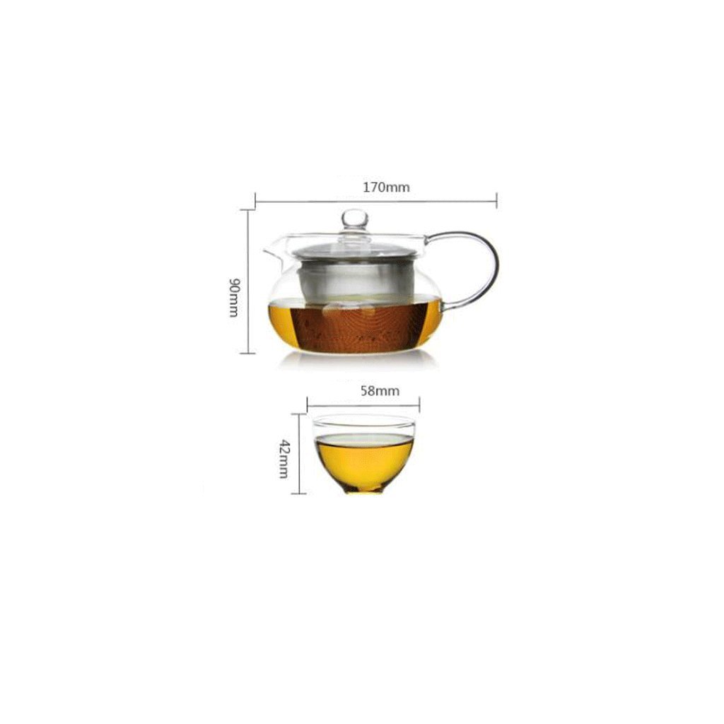 Czajniczek żaroodporny Czajniczek Szklany Czajniczek Kwiatowy Filtr Dzbanek Do Herbaty Filtr Do Herbaty Ze Stali Nierdzewnej Odpływ Herbaty 420 ml