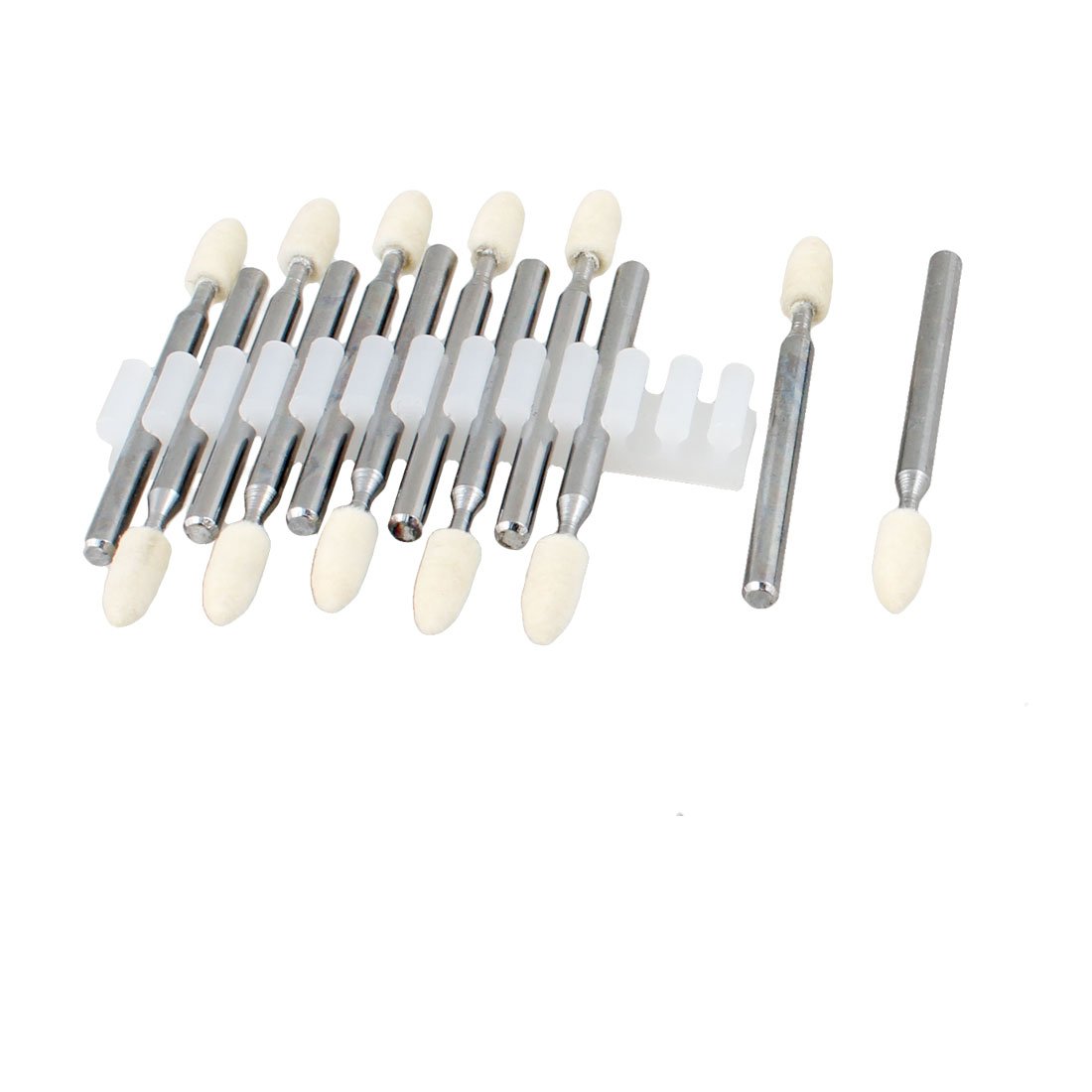 Aexit 3mm Drill Hole Abrasives 5mm Pointed Polishing Buffing Conical Mounted Felt bo-bs 12pcs Model:72as64qo250