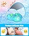 LAYCOL Baby Swimming Float Inflatable Baby Pool Float Ring with Sun Protection Canopy,add Tail no flip Over for Age of 3-36 Months