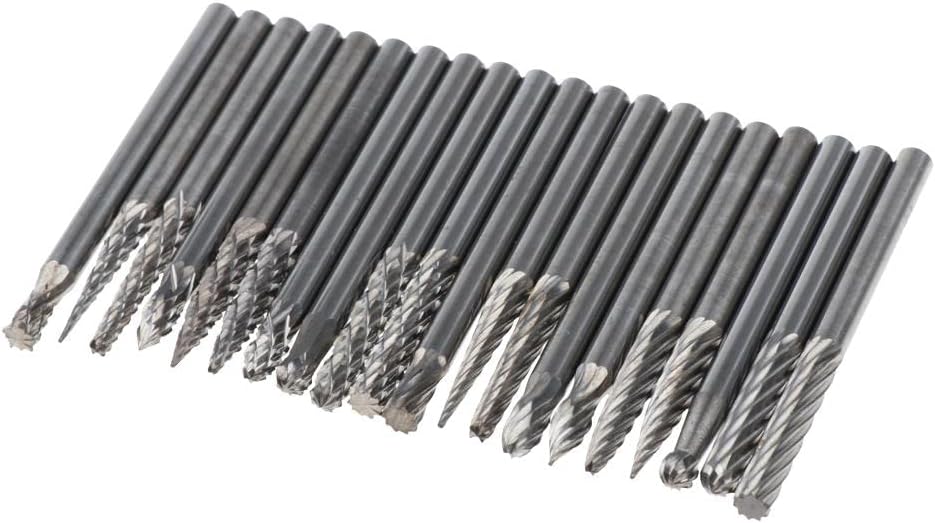 20 Pieces/Piece Set Tungsten Steel Carbide Cutter Rotary Bar Set CNC Engraving