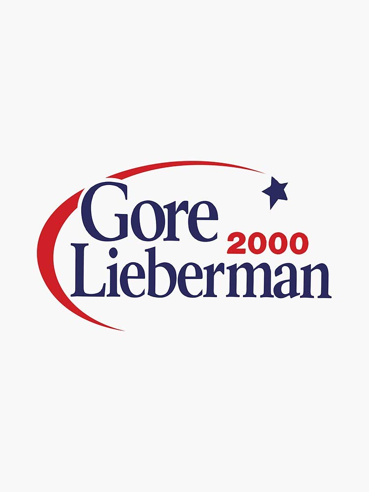 Gore Lieberman 2000 Bumper Sticker Vinyl Decal Waterproof Window Sticker 5"