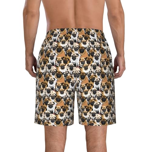 Imagen De Pug Print Stylish Beach Shorts Swim Trunks Lightweight Breathable Summer Outdoor Activities3