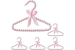 Toddmomy 5pcs Pink Pearl Hangers for Baby Girl