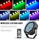 Rtktoup Mini RGB LED Par Akku, 60 x 0.5W LED 2200mAh Wiederaufladbares Stroboskop Bühnenlicht mit Fernbedienung, Partylicht für DJ Disco Party Bar Live-Raum Hochzeit Halloween Weihnachten