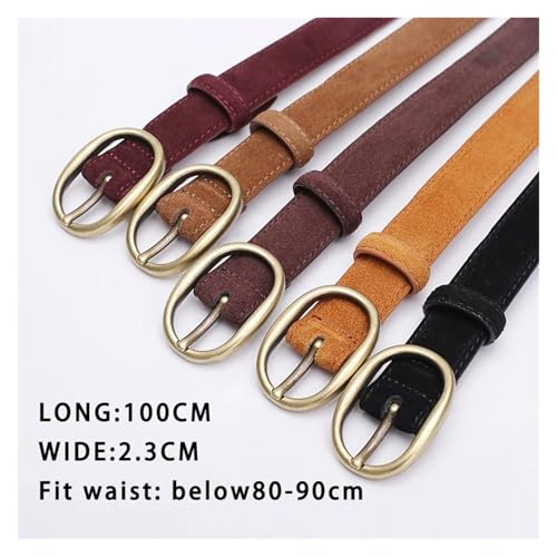 Simple Fashion Metal Pin Buckle Genuine Leather Belt Two-Layer Cowhide Width 2.5cm Women Belts For Jeans3