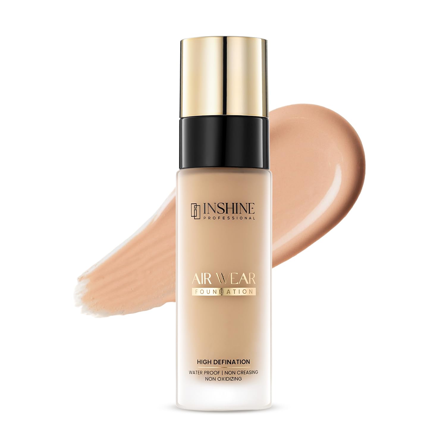 INSHINE Air Wear Lightweight Foundation | Non-Creasing, Non-Oxidizing, Waterproof | Natural Skin-Like Finish | Vitamin C & Niacinamide | For All Skin Types, 60ml (802 CLASSIC IVORY)-picture-27