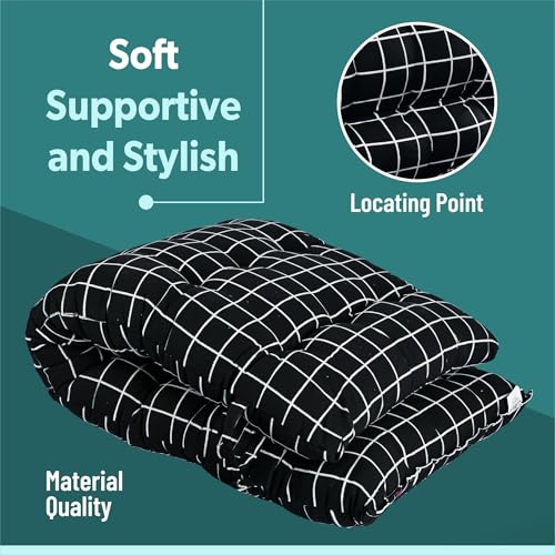 Kuber Industries 18x48 Inch Extra Long Chair Cushion Black - Image 7