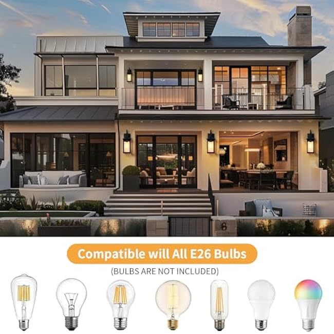 Large Modern Black Outdoor Wall Lights 16.8 Wall Mount