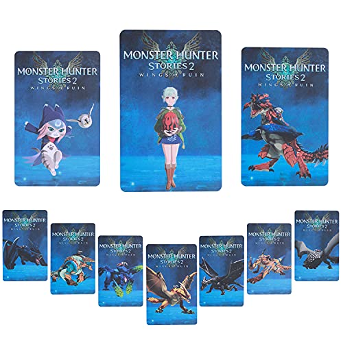 10 pcs Monster Hunter Stories 2:Wings of Ruin amiibo NFC Amiibo Card ,Compatible Switch Game Cards for Switch/Switch Lite