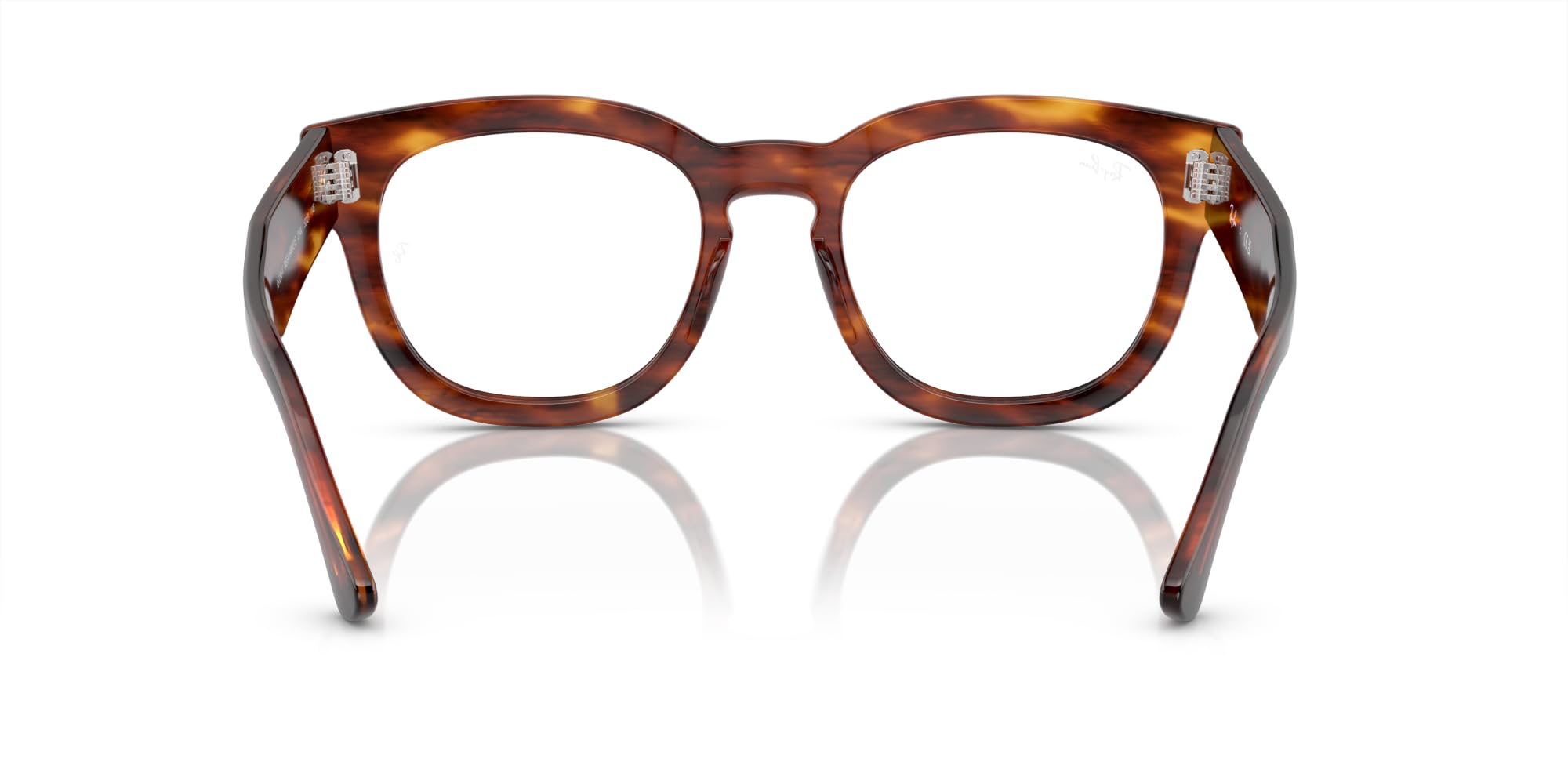 Ray-Ban Rx0298v Mega Hawkeye Ramki do okularów na receptę, Havana w paski/demo, 48 mm Unisex dzieci, Obiektyw w paski Havana/Demo, 48 mm