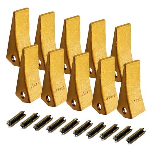 BDI Wear Part 10Pack 230SP Back-Hoe Bucket Teeth, Excavators Bucket Teeth w/TF23P Flex Pins for 23 &amp; 230 Series Skid Steer loaders and excavators