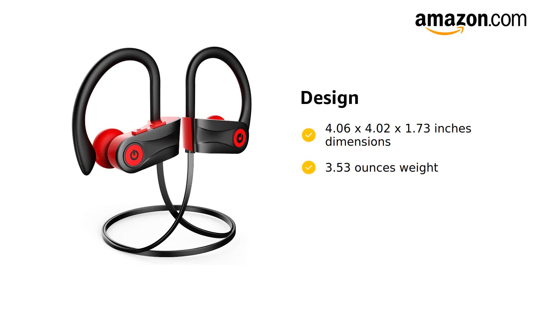 Amazon.com: Otium Wireless Bluetooth 5.3 Sport Headphones Built-in