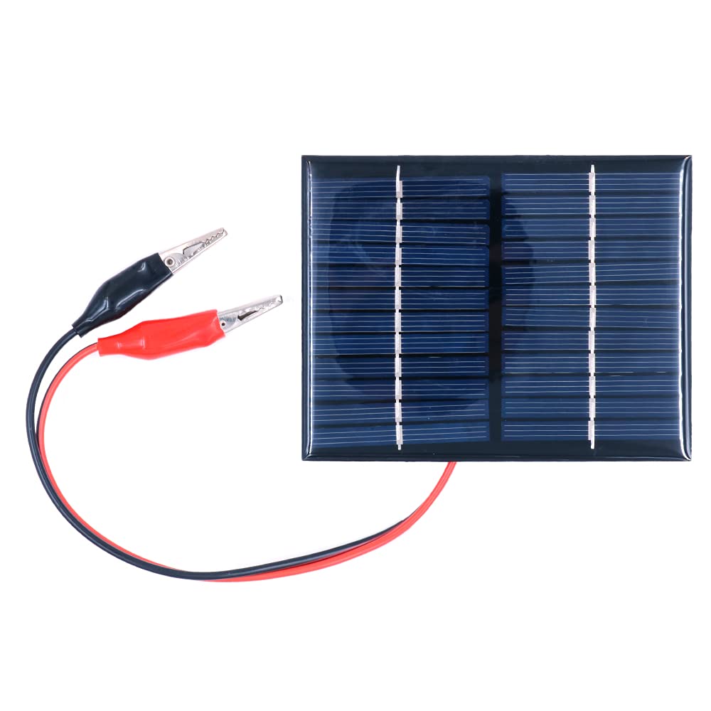 Mini kit solare 1,5 W 12 V clip coccodrillo caricatore pastella progetti scolastici scienza campeggio pesca escursionismo giardino luce ricarica