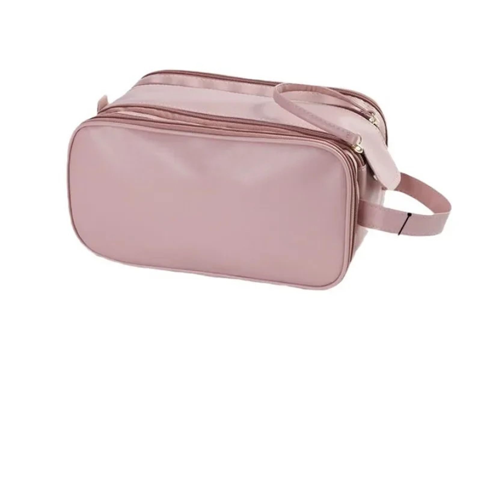 Reisetasche für Toilettenartikel Wasserdichte PU-Multifunktions-Kosmetiktasche, große Kapazität, tragbare Reise-Make-up-Tasche, Herren-Business, tragbare Kulturbeutel-Aufbewahrungstasche(Chocolate)