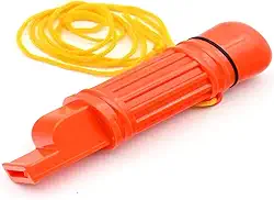 Apito de Emergência Shrill com Cordão, Som Alto, Segurança, Sobrevivência, Resgate para Caiaque, Colete Salva-Vidas, Barco, Pesca, Camping, Caminhada, Caça, Crianças, Bússola, Plástico Durável