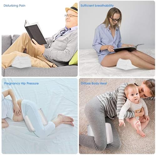 ZOAN Knee Pillow for Side Sleepers, Memory Foam Knee Pillow, Leg Pillows for Side Sleeping for Hip, Back and Sciatica Pain Relief - Image 6