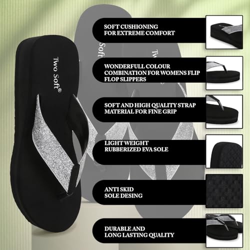 Image of BestWomen Slipper Stylish Comfortable Lightweight Soft Flaxsible Casual Flip Flop /Girls fancy chappal BZ1-P2 009