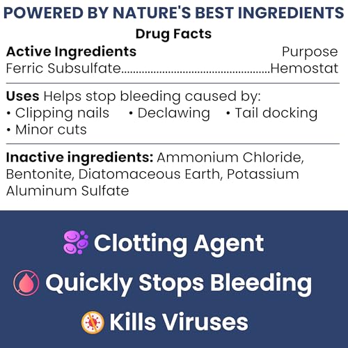 Image of Styptic Powder for Dogs & Cats - Quick Stop Bleeding - 1.5 oz | Fast-Acting Formula for Minor Cuts & Wounds, Nail Clipping Accidents, Multi-Pet Use, Pain Relief