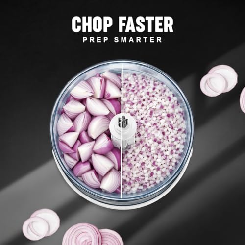 Image of Sujata Chopcraft Electric Chopper 900ml, Vegetable Chopper for Kitchen | Dual Speed | 3200 RPM High Speed Motor | Stainless Steel Blades | Chop, Mince, Whip & Blend | White