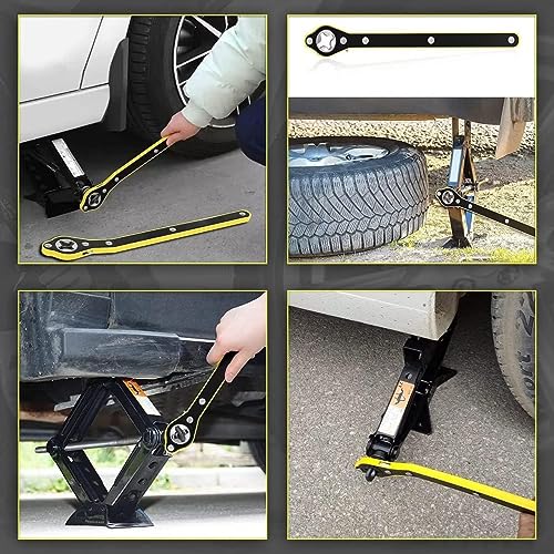 Image of Universal Car Jack Ratchet Wrench, 360 Forward and Reverse Knob, Labor-Saving Scissor Jack Lift Speed Handle Tool, Tire Wheel Jack Wrench (NEW Jack)