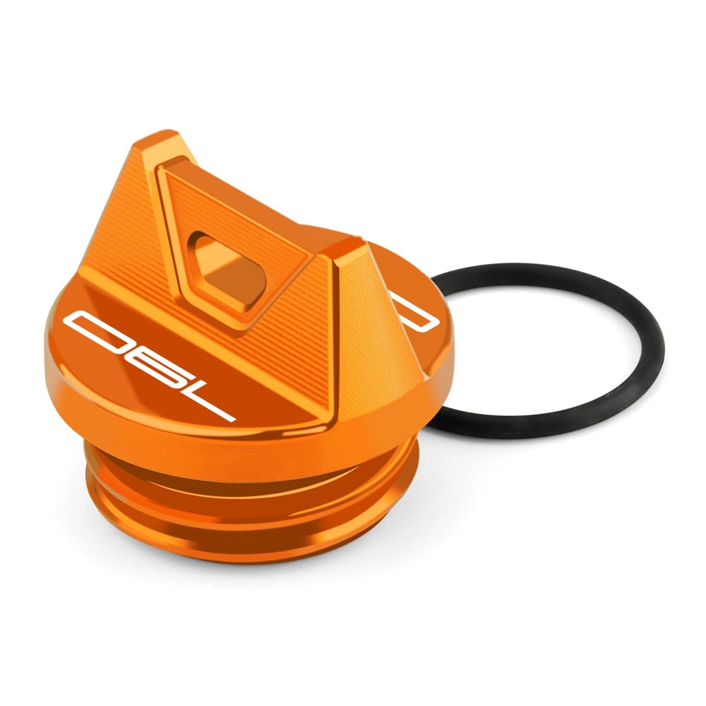 Modeer Motorrad Motor Öleinfülldeckel Kompatibel mit 790 DUKE/L 2018-2024 | 790 ADVENTURE/R 2019-2024 Zubehör (orange)