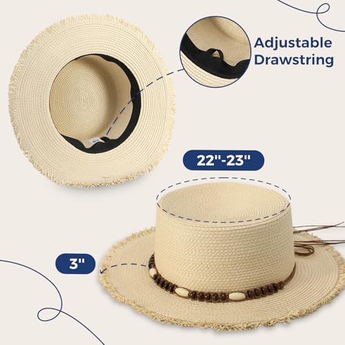 Sombrero de paja ACUSHLA con ala ancha ajustable miniatura 4