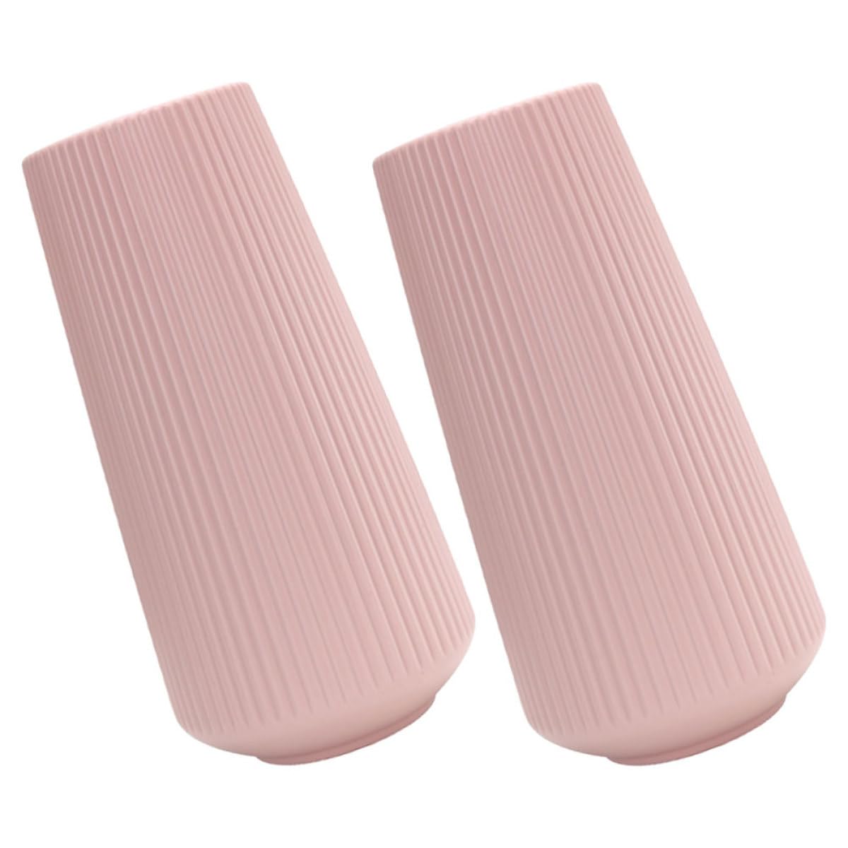 Grand vase decoratif rose style nordique minimaliste en plastique premium lot de 2