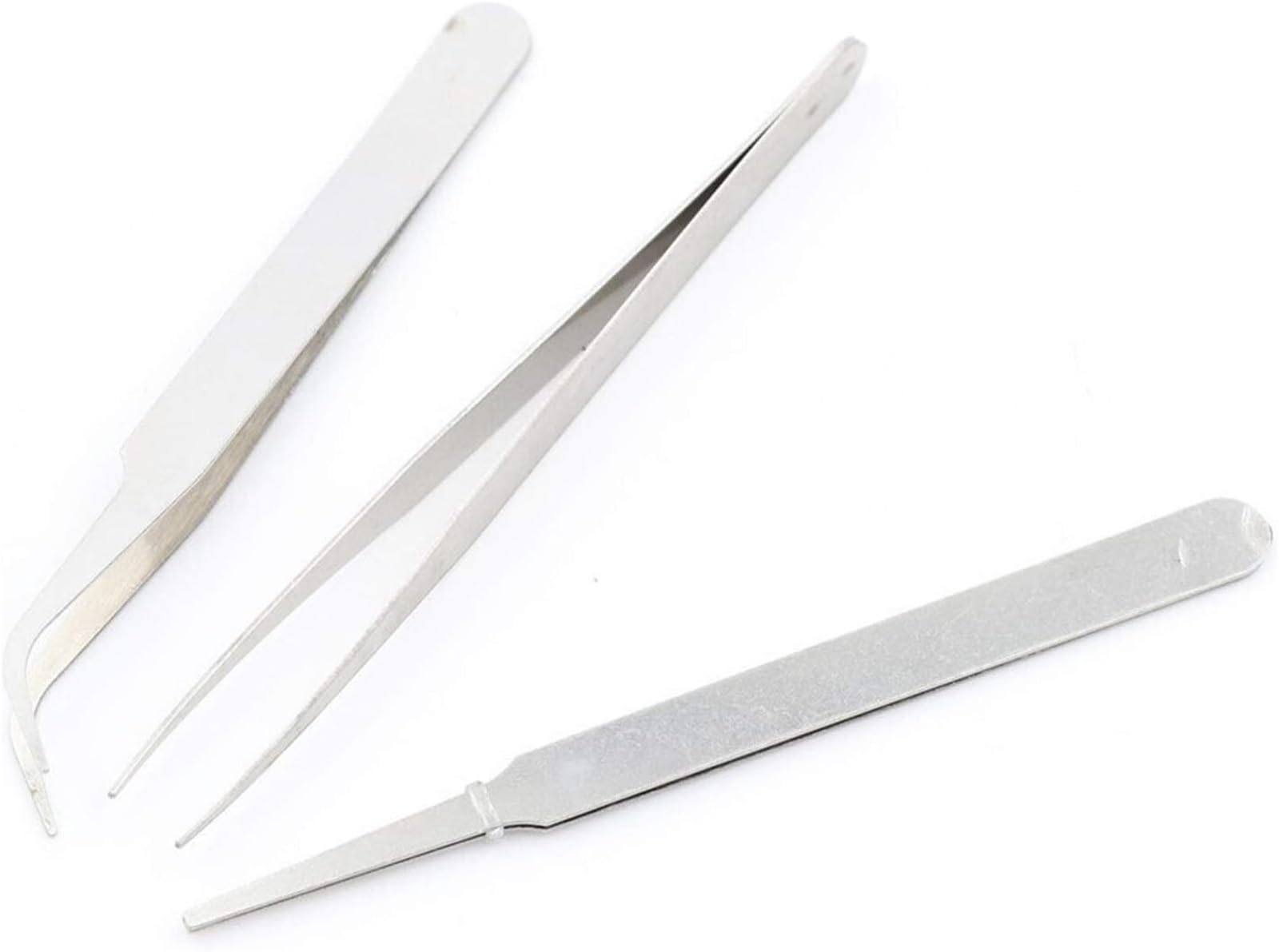 Pinzas de precisión, Pinzas for manualidades, pinzas largas, pinzas de precisión, pinzas electrónicas de acero inoxidable, 3 piezas