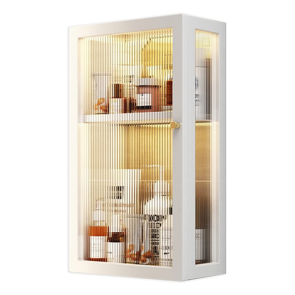 Armoire à pharmacie murale avec étagère flottante blanche pour rangement gain de place