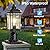 DASTOR 2 Pack Outdoor Post Lights, Dusk to Dawn Outdoor Lamp Post Light Fixture with Pier Mount Base, Waterproof Aluminum Post Lantern for Garden Patio Pathway