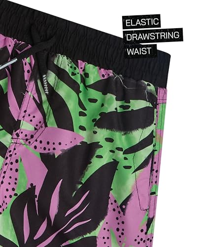 Image of Volcom Baby Boys Swim Set - 2 Piece Short Sleeve Swim Shirt Graphic Tees & Board Shorts - Infant Toddler Little Boys Swimsuit