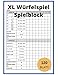 Produktbild Würfelspiel Spielblock: A4 Würfelspiel Gewinnblatt Block Groß | 120 Blatt | 960 Spiele | Block für Würfelspiel Reisespiele | Spiele Familienspiele