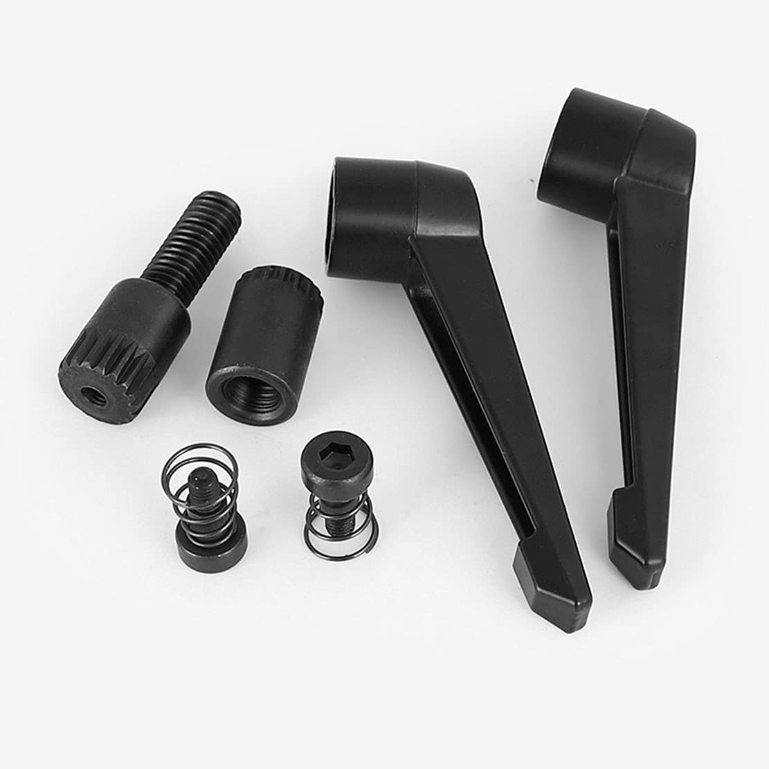 4 leve di serraggio M6 in acciaio inox, filettatura esterna regolabile, impugnatura per macchina, leva di serraggio con filettatura esterna (50 mm)