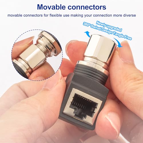 Adaptador RJ45 a M12 X Coded 8 Pin Rotable miniatura 2