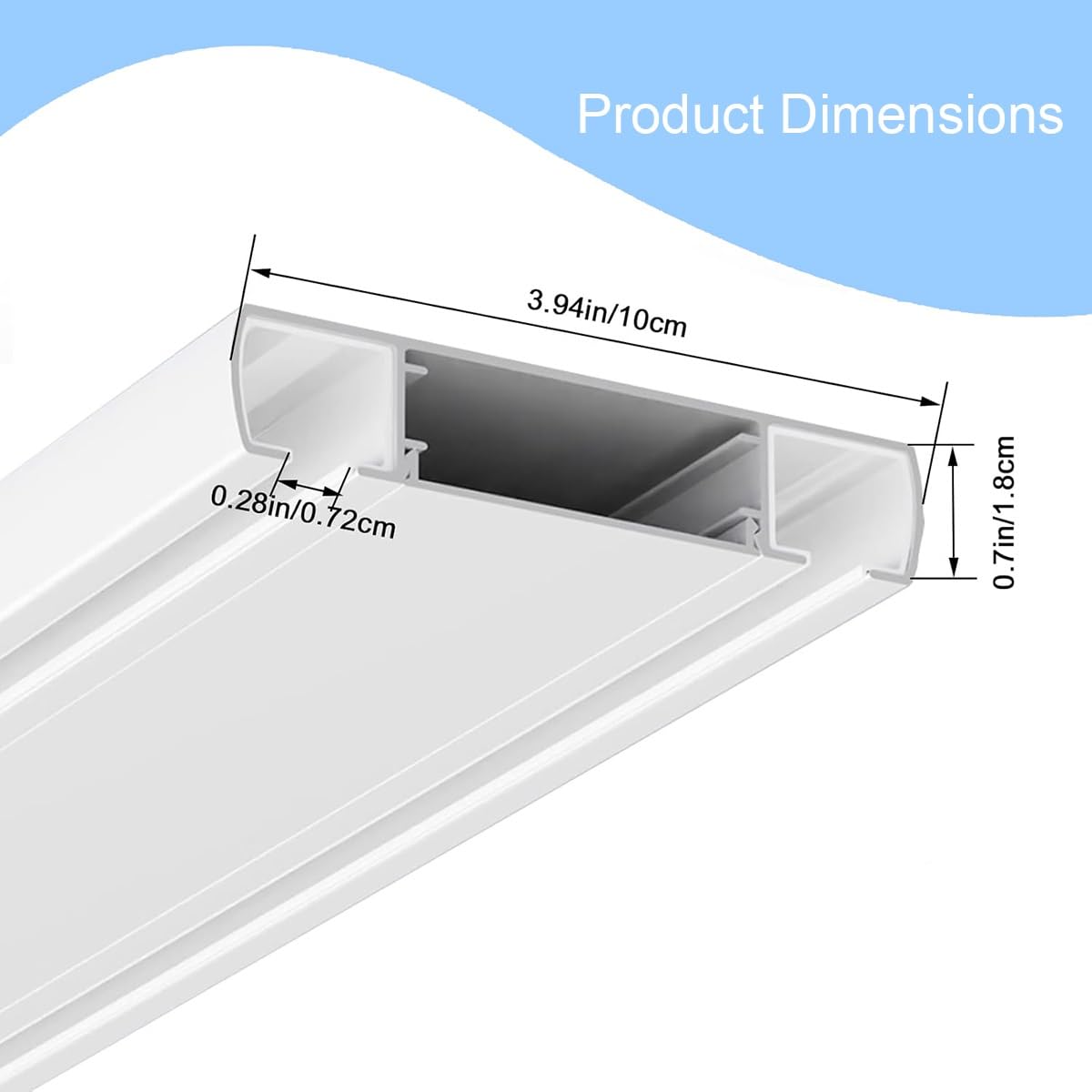 Rails de rideaux doubles ultra-fins et silencieux en aluminium pour fenêtres de camping-car et de chambre à coucher – Séparation d'intimité à montage au plafond, facile à installer, réglable de 5 à 8