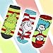Dr. Seuss Socks Adult Book Character Designs 6 Pack Mix and Match No Show Ankle Socks, 9-11