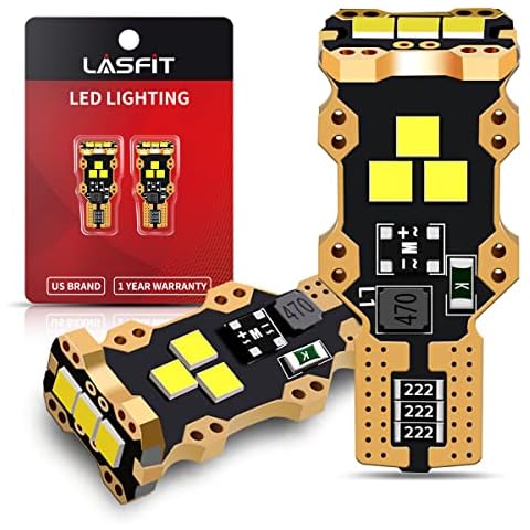 LASFIT 921 LED Bulb Reverse Light, 912 T15 LED 6000K White Canbus Error Free W16W 906 904 LED Backup Replacement Cargo Lights For Car/Trunk, 300% Super Bright, Pack of 2 Cover
