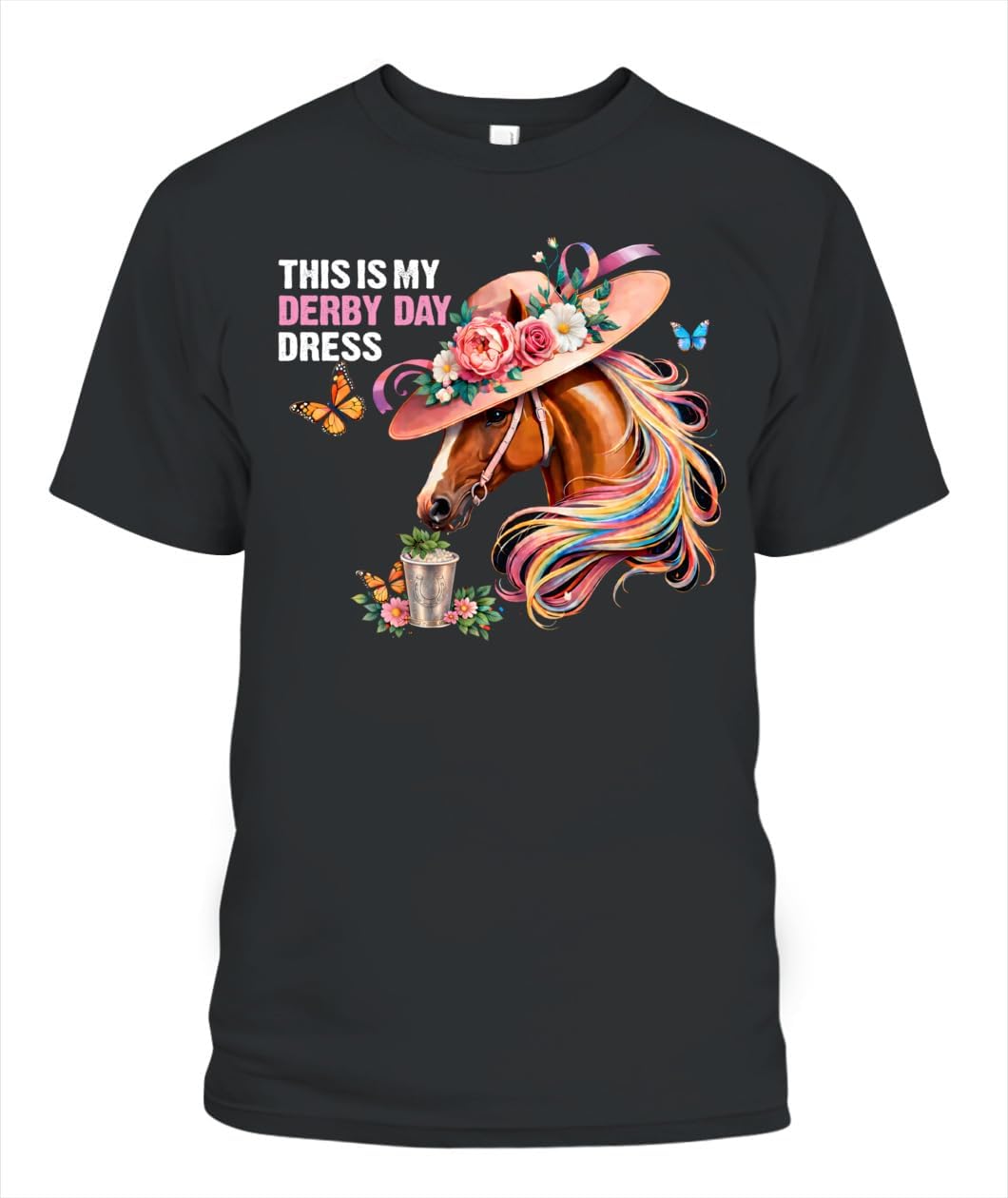Funny Horse Racing Shirt This is My Derby Day Dress Graphic Tee Horse Lover Outfit Women Men