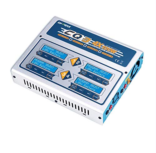 AC/DC 100Wx4/10Ax4 Quad Balance Charger Discharger Multi-Function 4 Independent Outputs Intelligent Charger