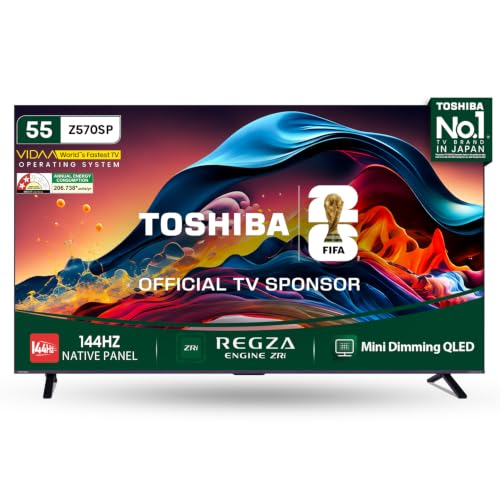 Image of Toshiba 55 Inch 55Z570SP | Mini Dimming QLED | 144Hz Game Mode Pro| Engine ZRi | Dolby Vision.Atmos | Power Audio | Hands-Free Voice Control